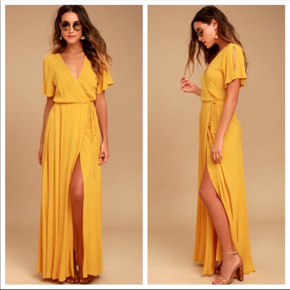 Lulus long wrap dress